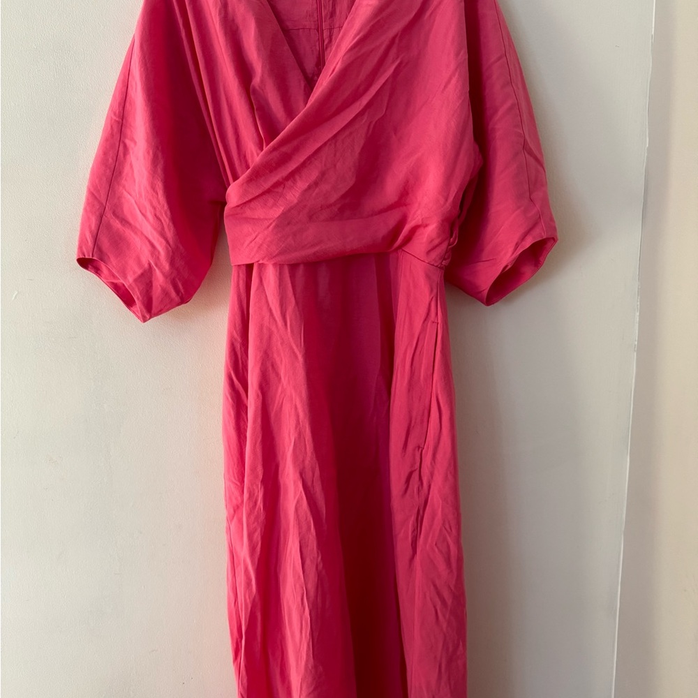 COS Vibrant Pink Long Sleeve Dress